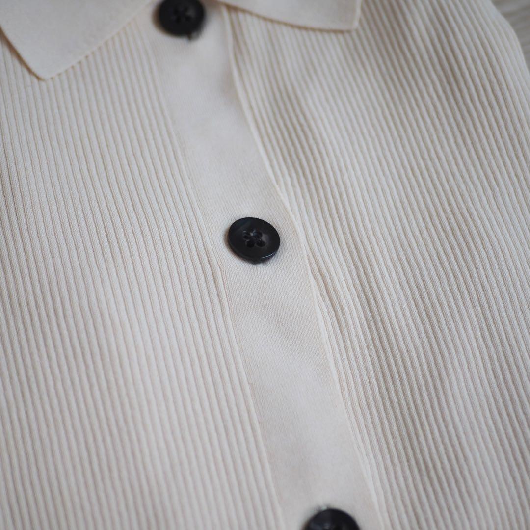 ＜6(ROKU)＞リブシャツカーディガン