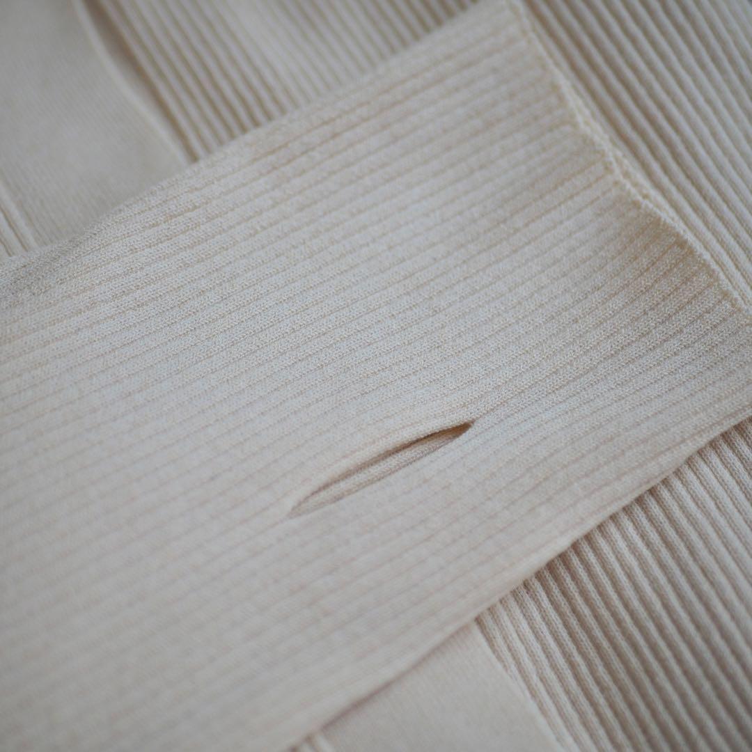 ＜6(ROKU)＞リブシャツカーディガン