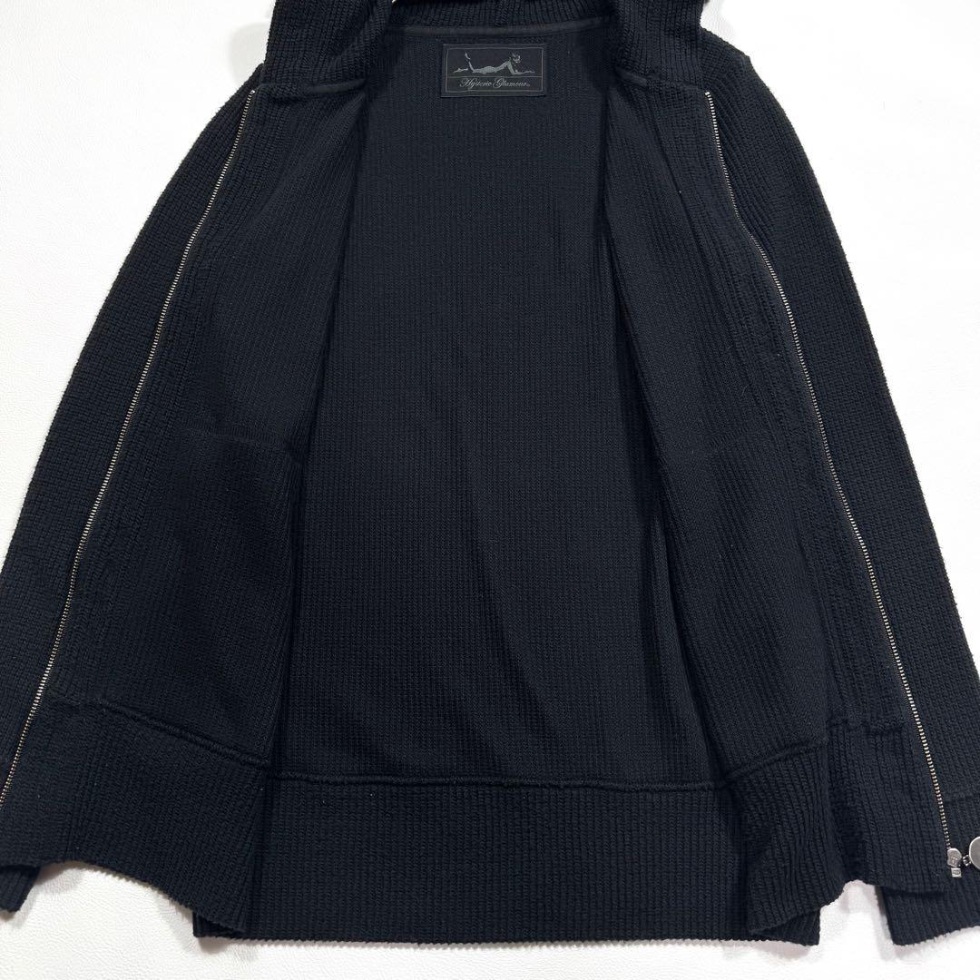 【希少】ヒステリックグラマー ニットパーカー スタッズ ヒスガール リブ Y2K