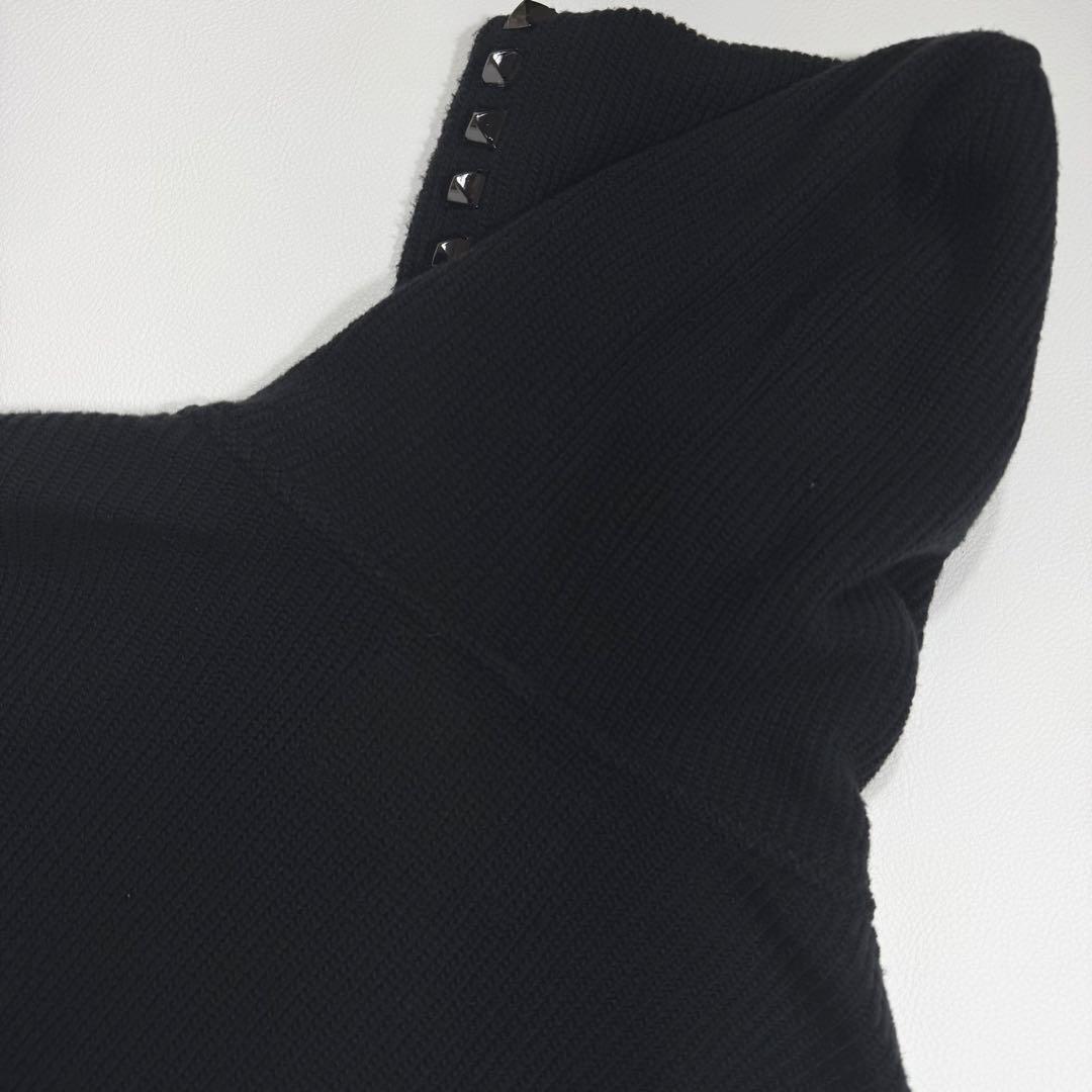 【希少】ヒステリックグラマー ニットパーカー スタッズ ヒスガール リブ Y2K