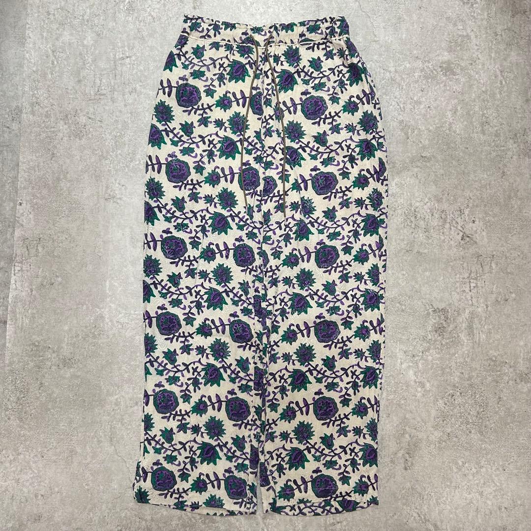 sara mallika サラマリカ オリジナルプリントイージーパンツ　花