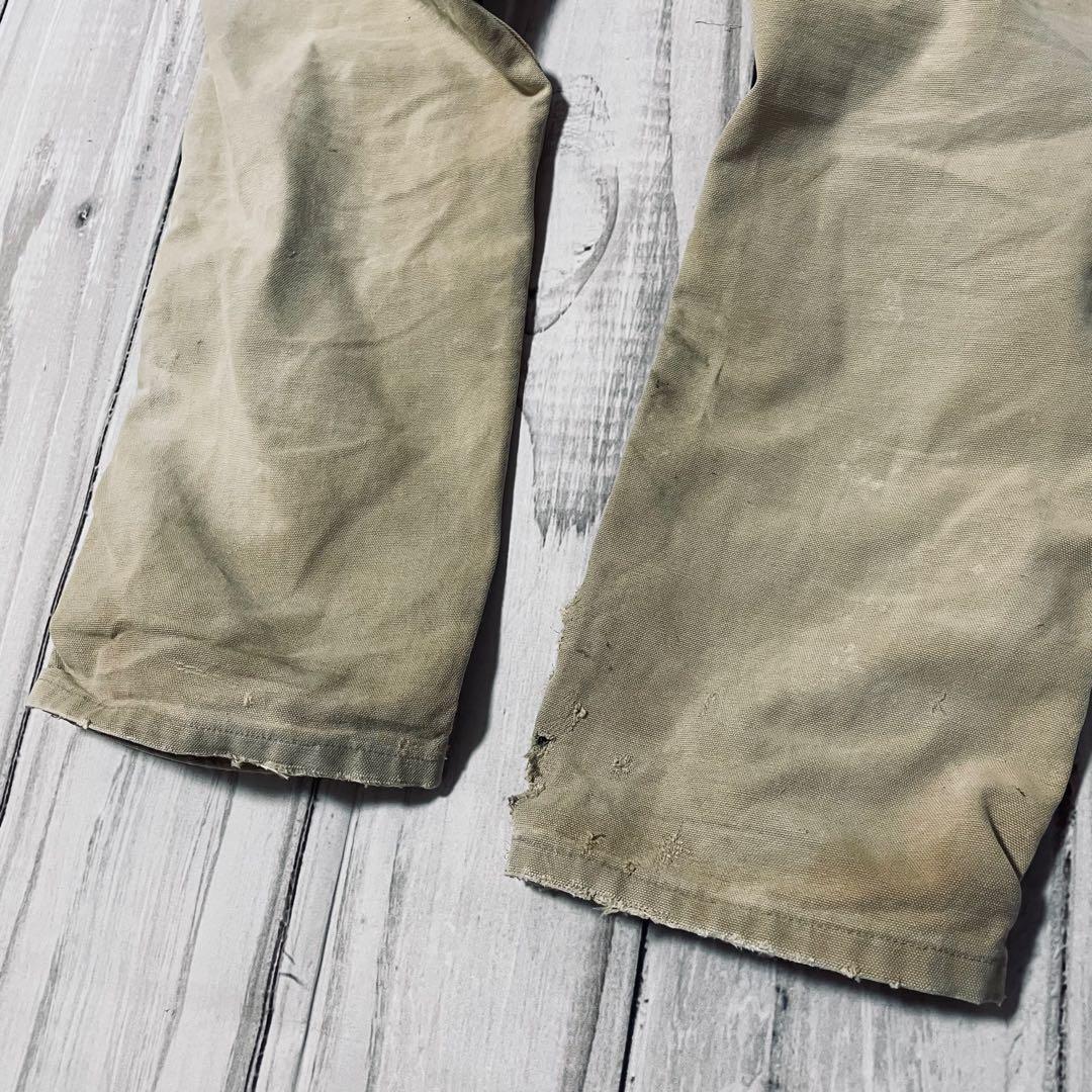 USA製希少00s星タグCarharttカーハートダブルニーフェードヴィンテージ