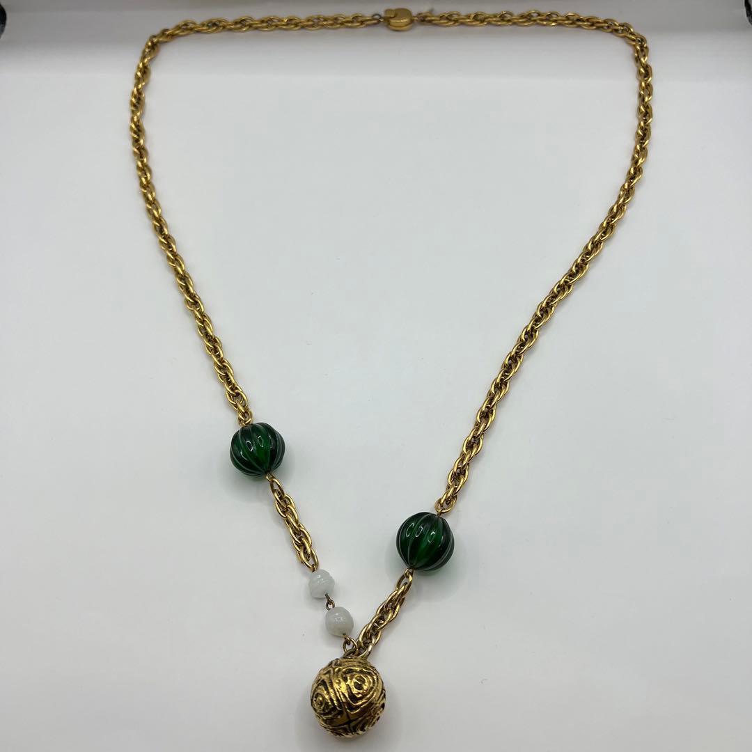 【極美品】シャネル ネックレス ココマーク グリポア ゴールド 1985