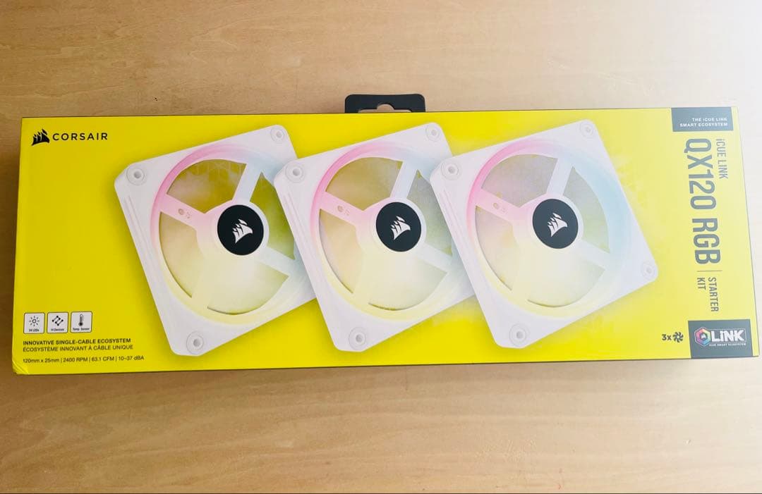 CORSAIR QX120 RGB ファン 3個セット　①