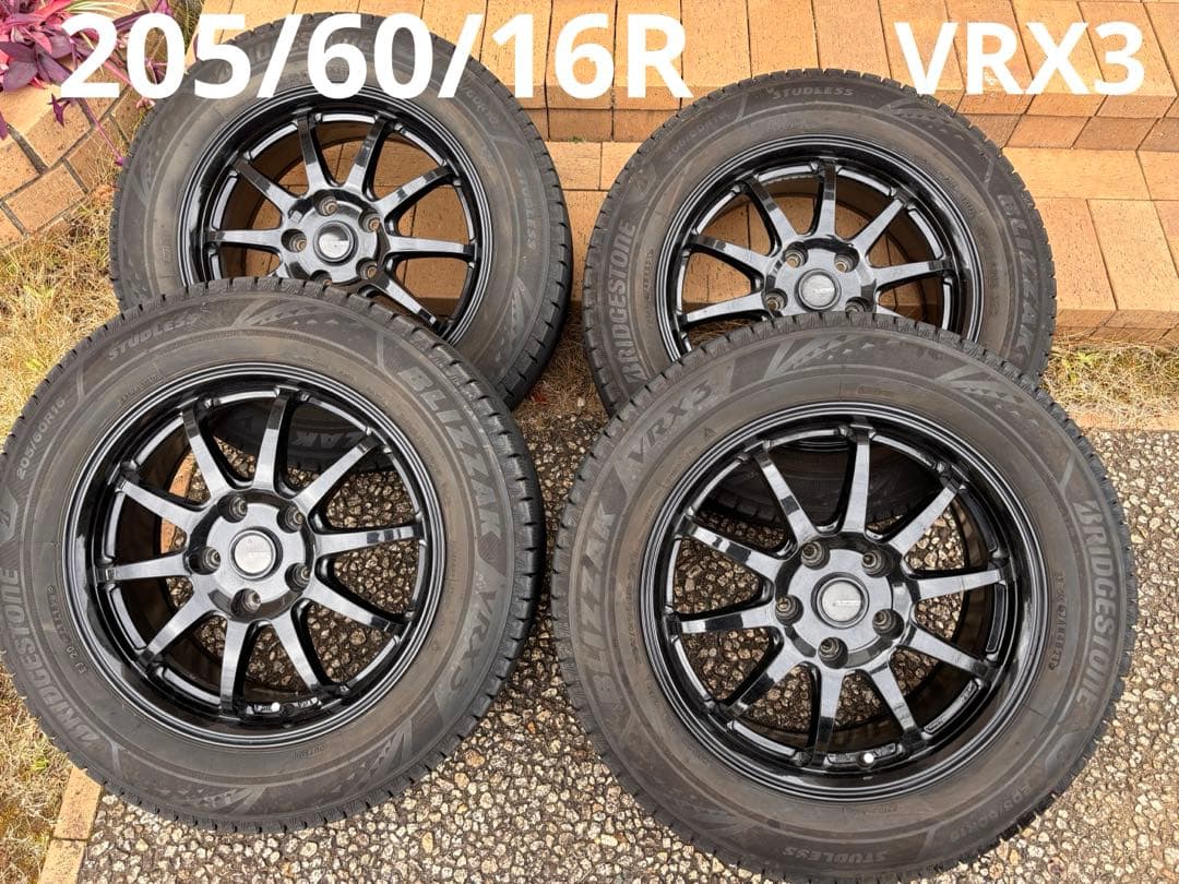 ブリヂストン VRX3 205/60r16 スタッドレス タイヤ ホイール
