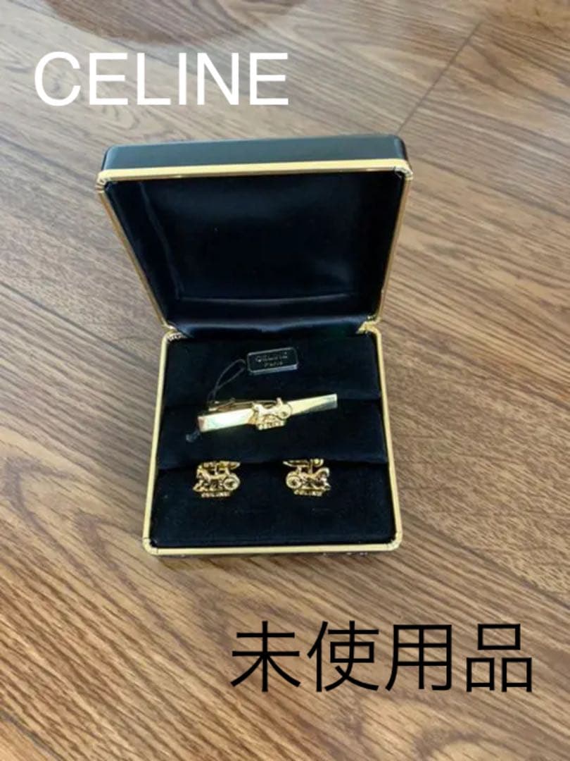 CELINE◎ネクタイピン カフス◎未使用品