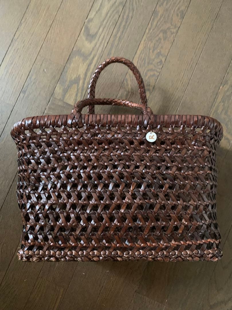 ®️ 45R 45rpm かごバッグ 焦茶系 中古 美品 Dragon好きさんにも