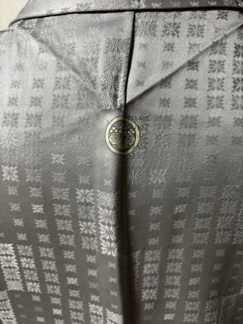 ★お洒落な地紋様の色無地着物　m4415