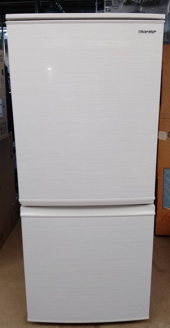 SHARP 2ドア冷蔵庫 137L SJ-D14F-W つけかえどっちもドア