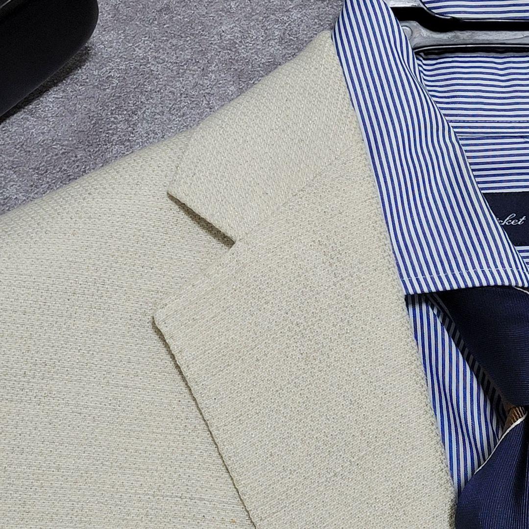 ★龍さん様 LARDINI 春夏 麻 混 超高級 テーラードジャケット