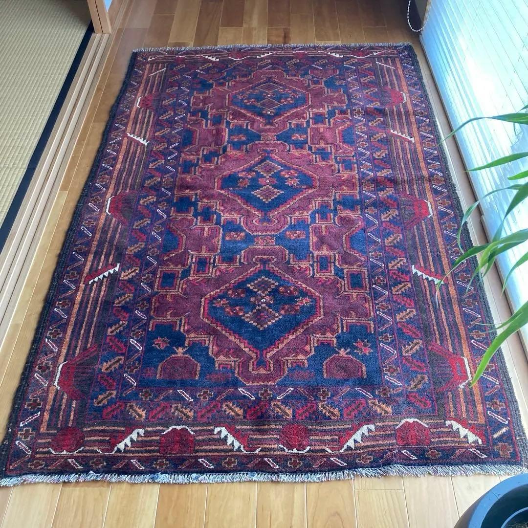 ★ tomo★ ヴィンテージラグ　トライバルラグ