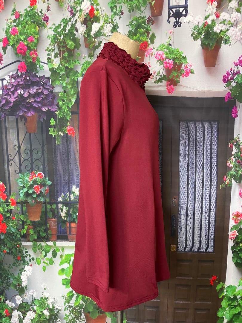 花245裏起毛AラインTU（ワイン・BK)/244かぐらやJK (CGY