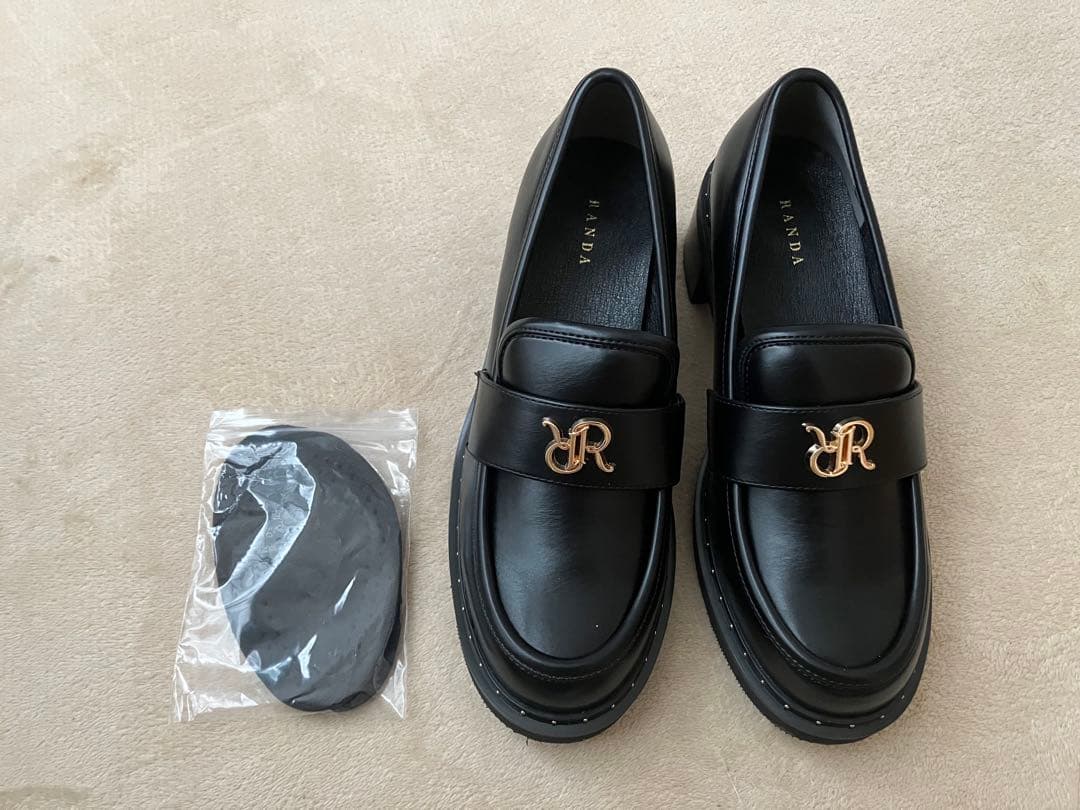 RANDAローファー【BLACK黒/Mサイズ】ランダ