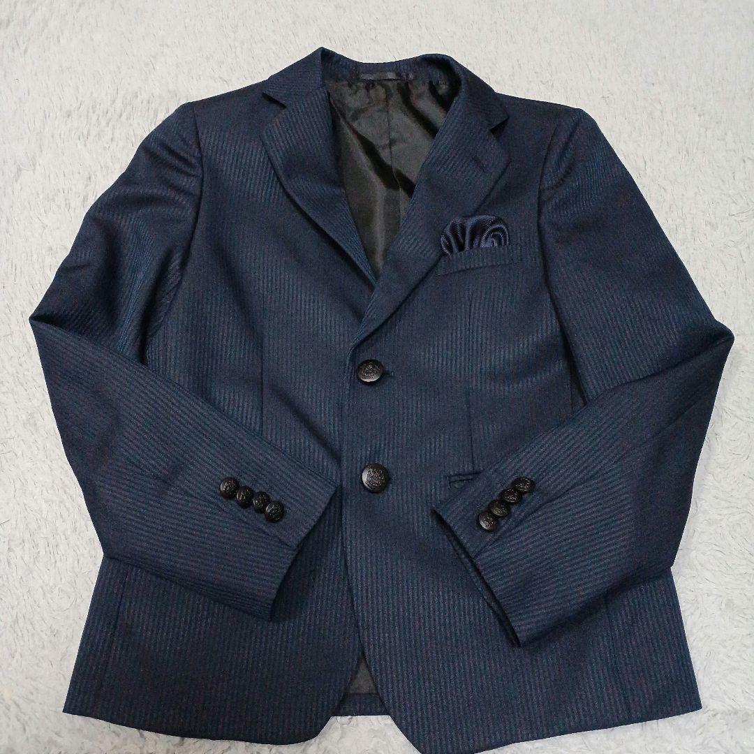 WF ワンダーファクトリー スリーピース フォーマルスーツ 黒ボタン　140