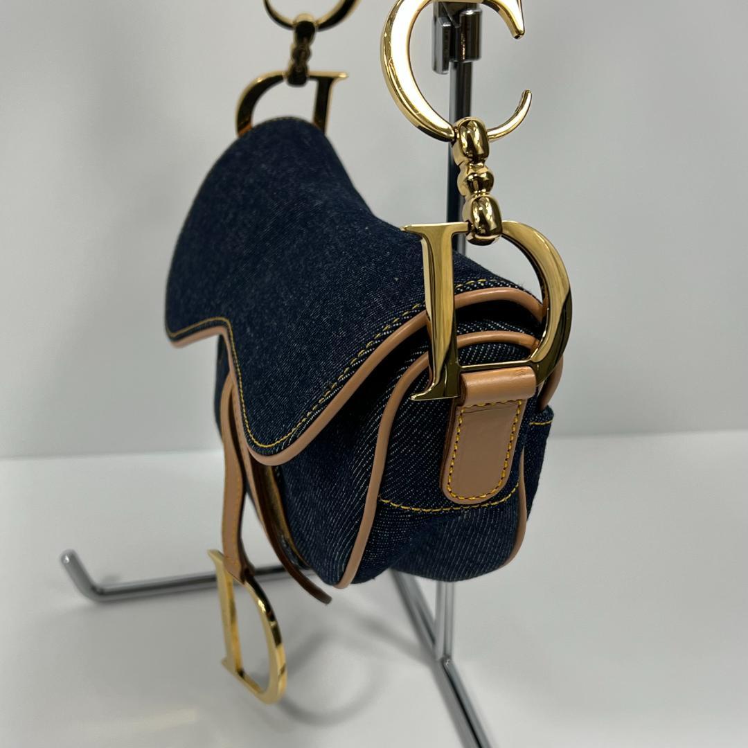 クリスチャンディオール サドルバッグ デニム ショルダーバッグ MBZ142