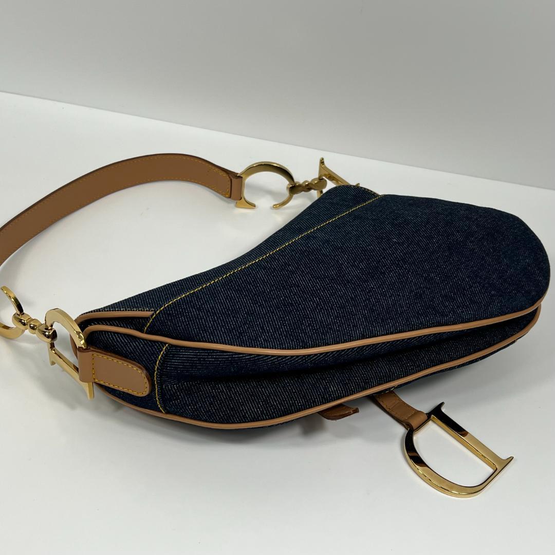 クリスチャンディオール サドルバッグ デニム ショルダーバッグ MBZ142