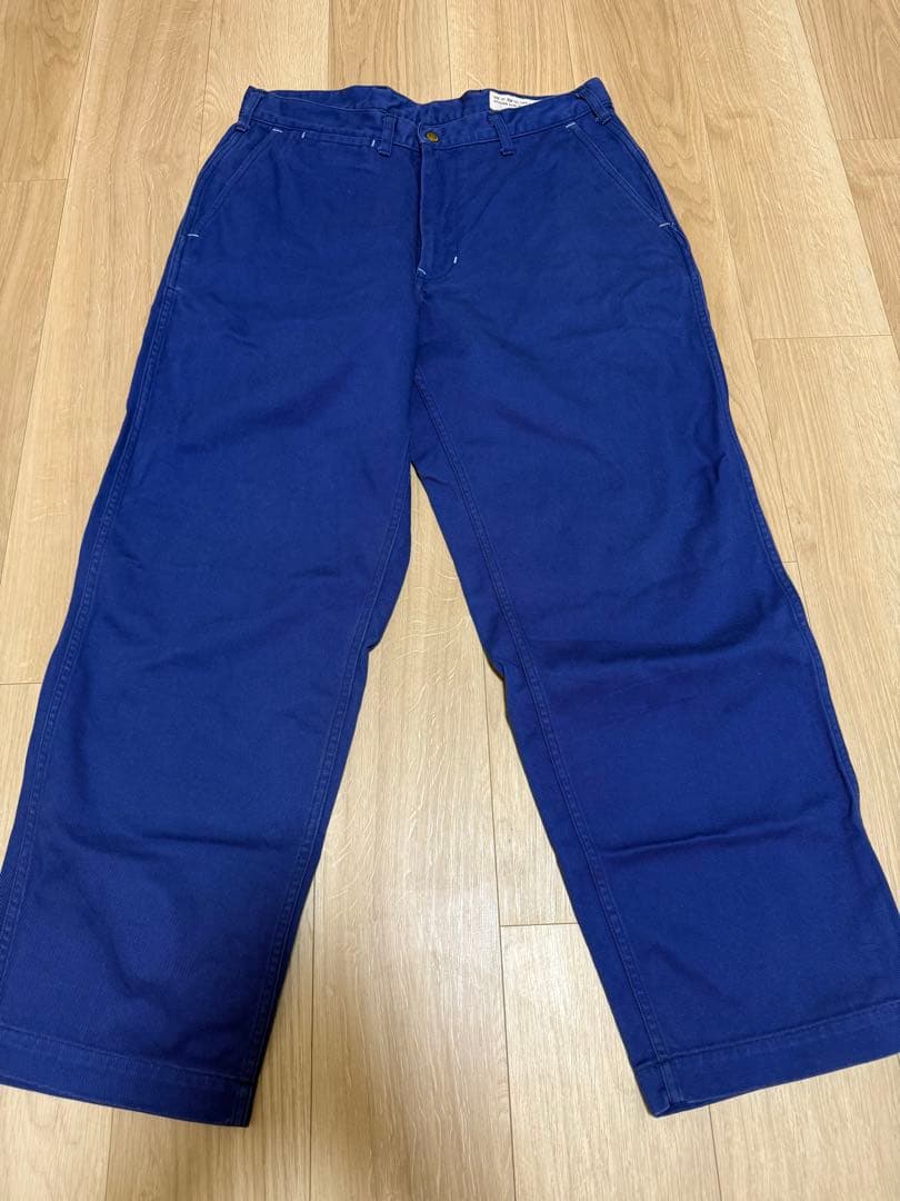 BONCOURA イングリッシュツイルインクブルーワークパンツ　ボンクラ 34