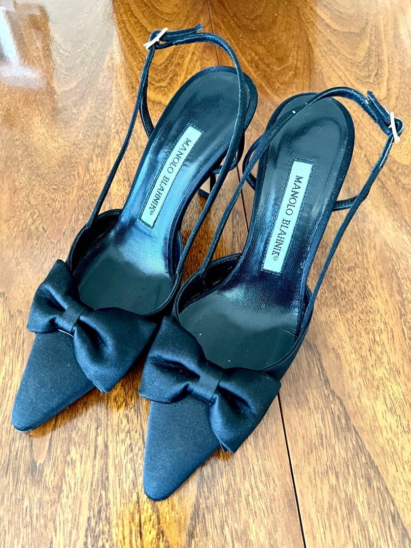 MANOLO BLAHNIK ブラックミュール　35