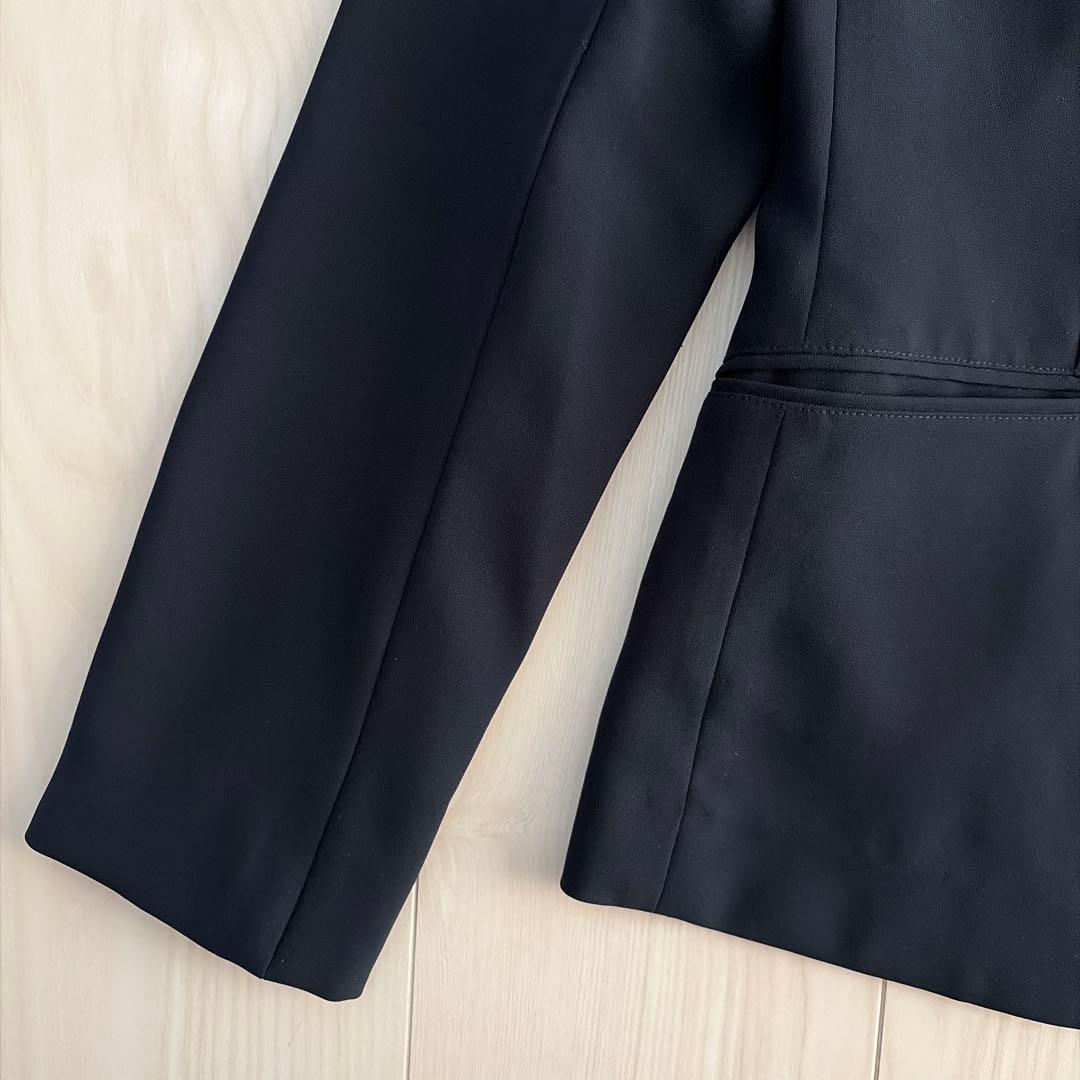 PLST (theory) 紺　ノーカラー　ジャケット パンツスーツ 上下セット