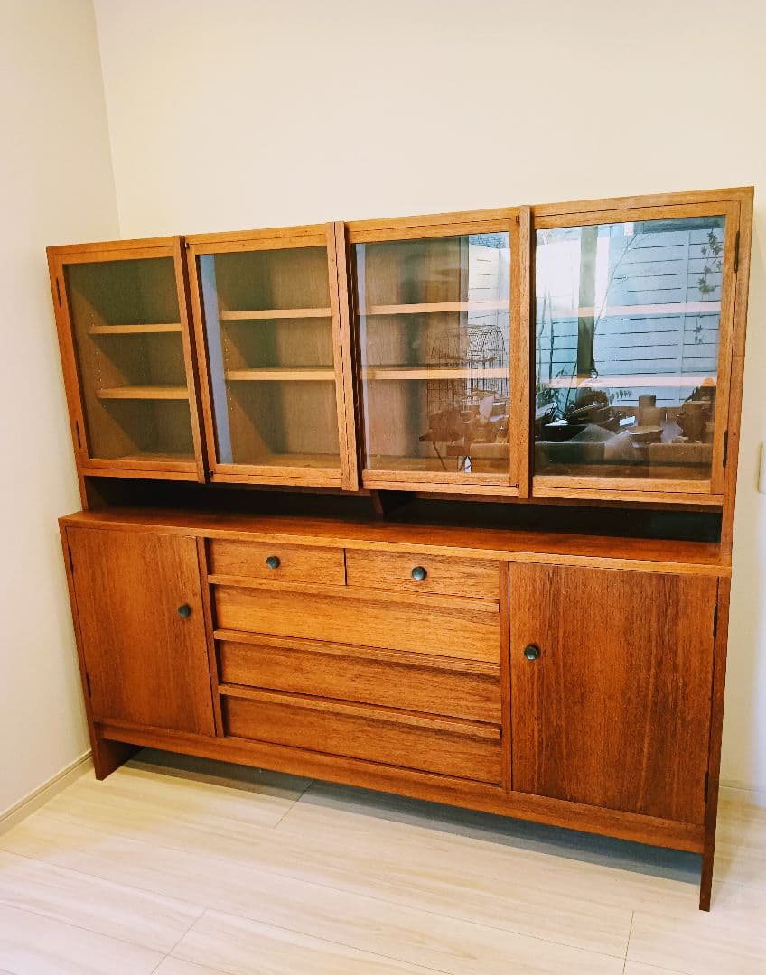 希少 チーク　カップボード　下部のみ　食器棚　キャビネット