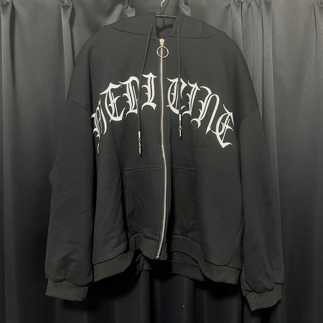 volcan&aphrodite ネコ耳ロゴZIPパーカー