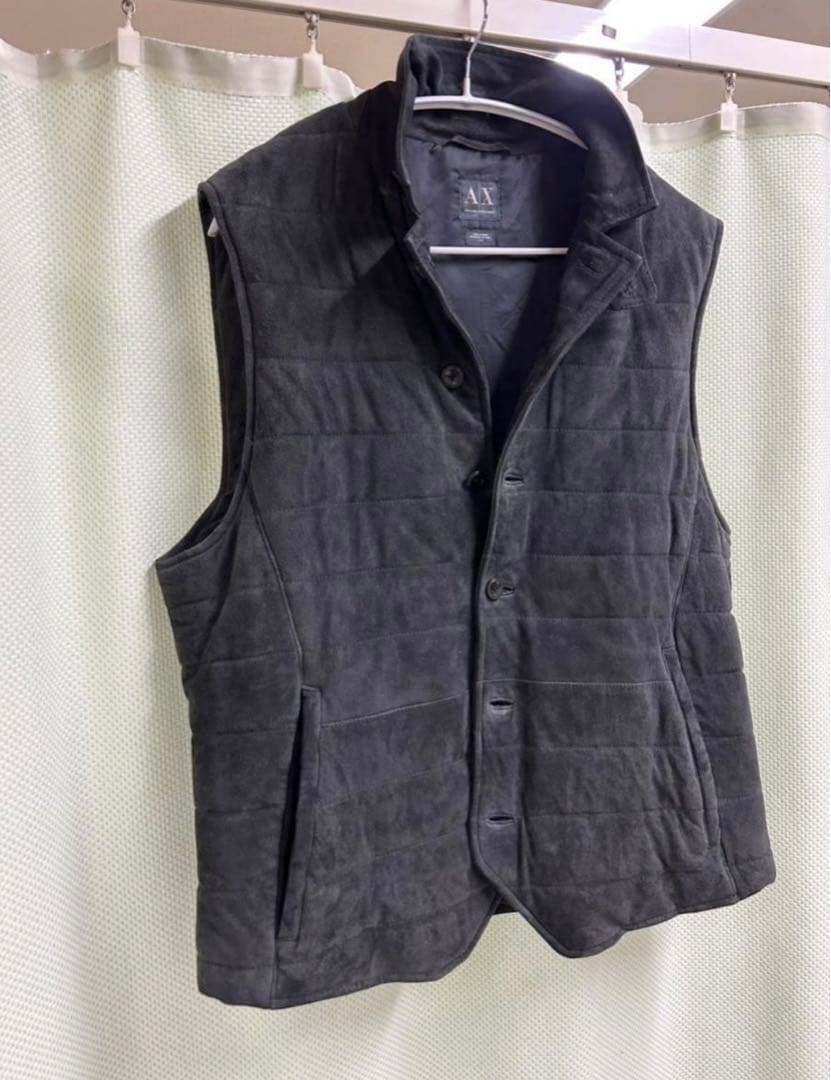 ARMANI EXCHANGEスエードベスト山羊革