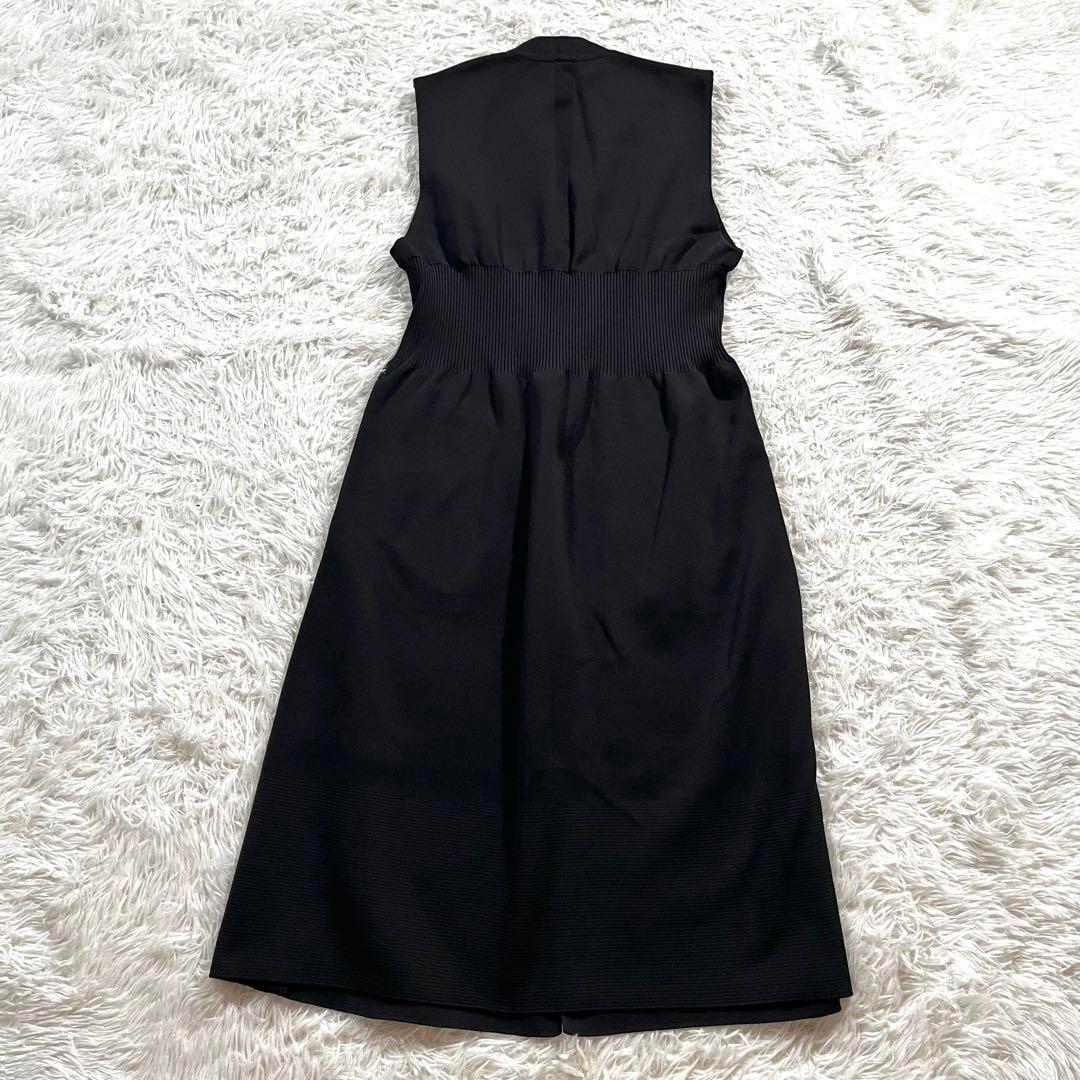 試着のみ✨CFCL ミラン カラーレス　ロングベスト　ジレ　伸縮性あり　ブラック