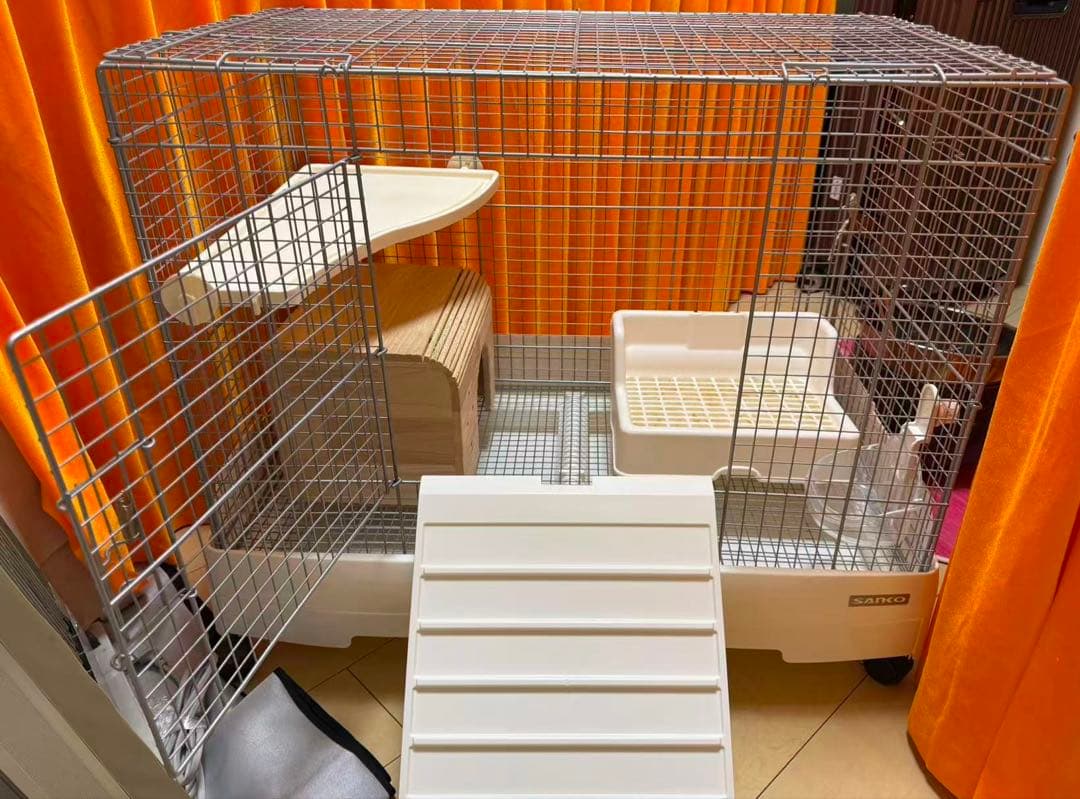 SANKO イージーホーム80 ローメッシュ ホワイト 小動物飼育用ケージ