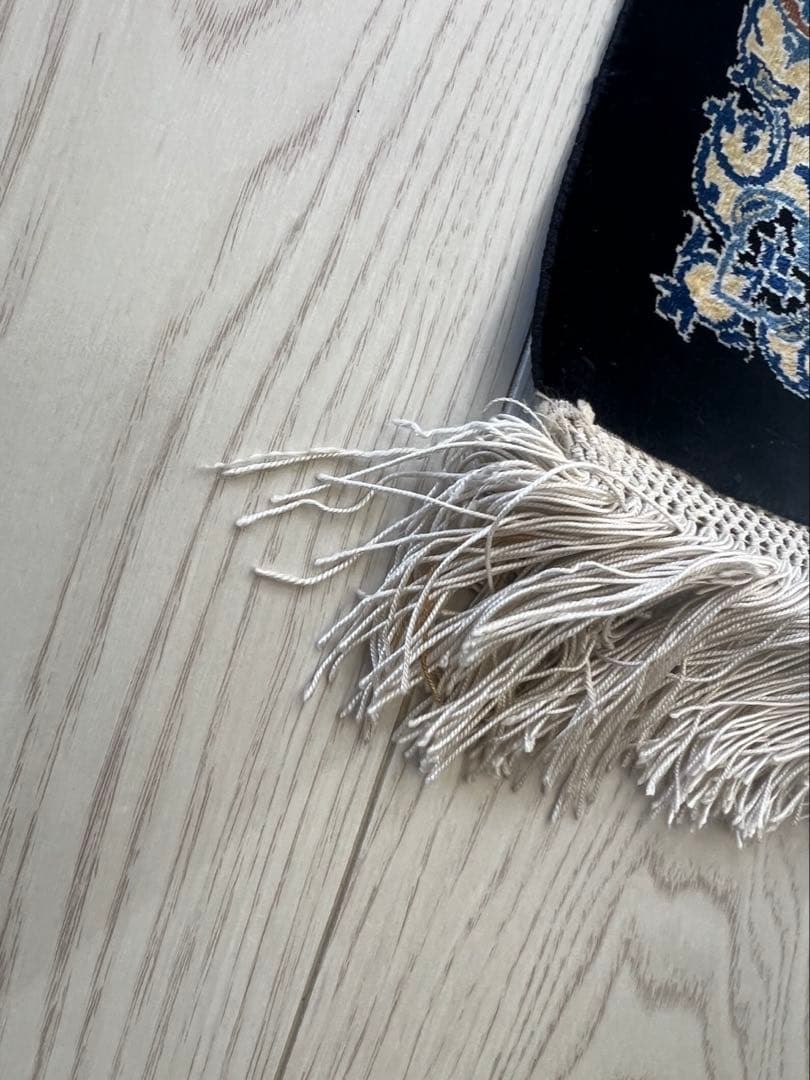 シルク　ペルシャ絨毯　202×135 クムアフマディ工房