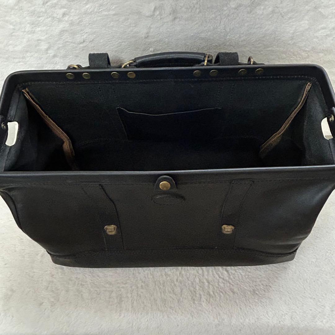 HERZ ヘルツ Lサイズ ボストンバッグ 口枠　ブラック