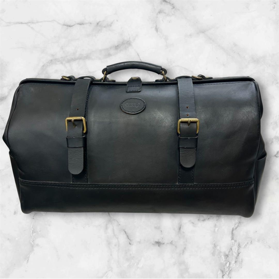 HERZ ヘルツ Lサイズ ボストンバッグ 口枠　ブラック