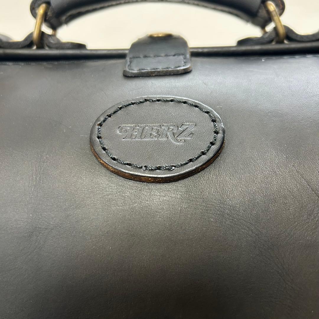 HERZ ヘルツ Lサイズ ボストンバッグ 口枠　ブラック