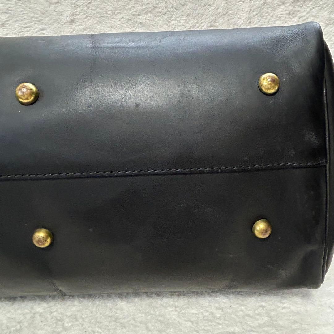 HERZ ヘルツ Lサイズ ボストンバッグ 口枠　ブラック