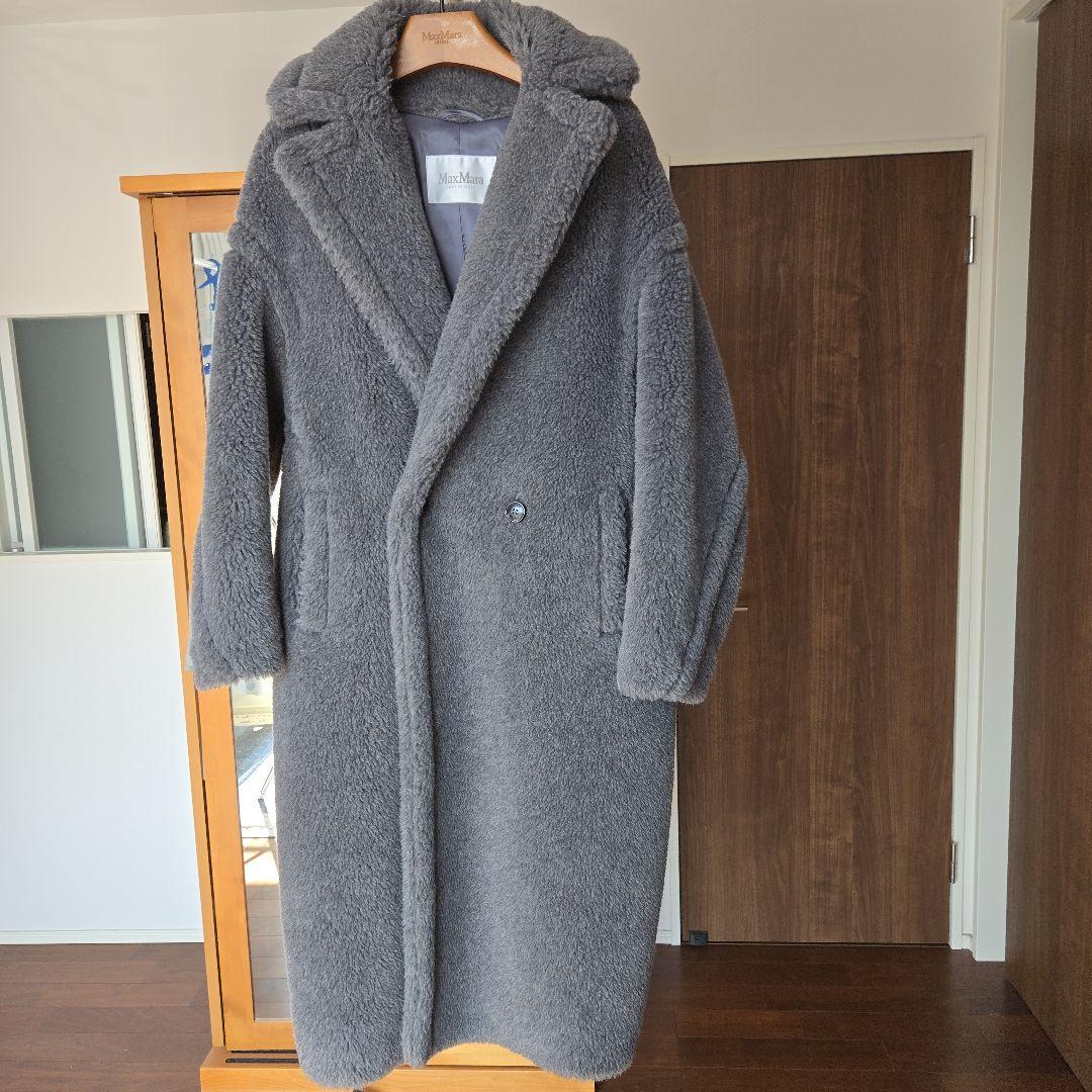 未使用に近い　Max Mara テディベア アイコン コート グレー