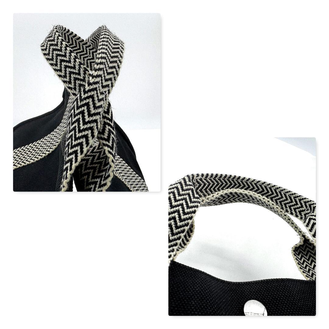 エルメス　カンヌPM　トートバッグ　キャンバス　ブラック系　【廃盤・美品】