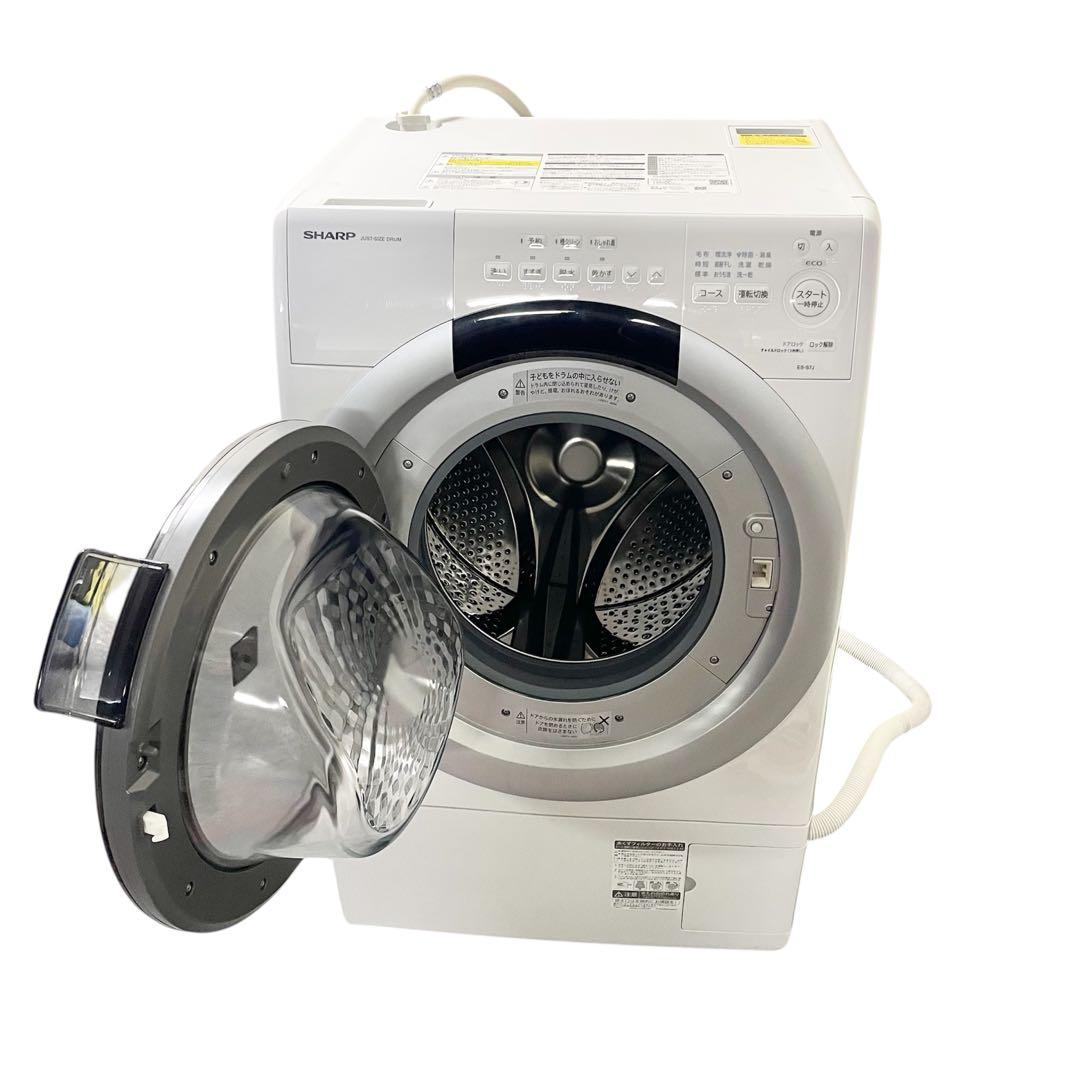 SHARP　ES-S7J-WL　左開き7.0kgドラム洗濯機　2024年製 F