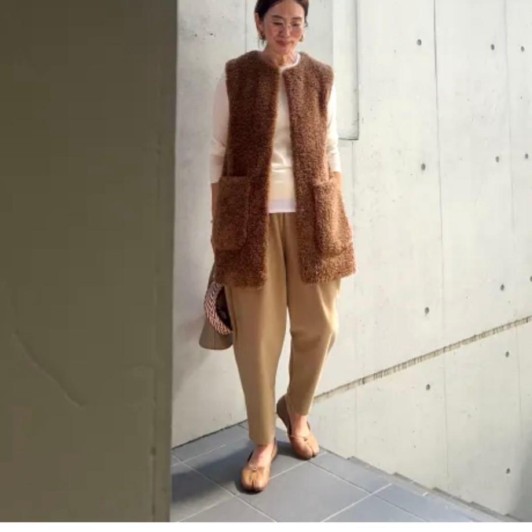 完売　25AW Collection ふわもちパンツ キャメル40