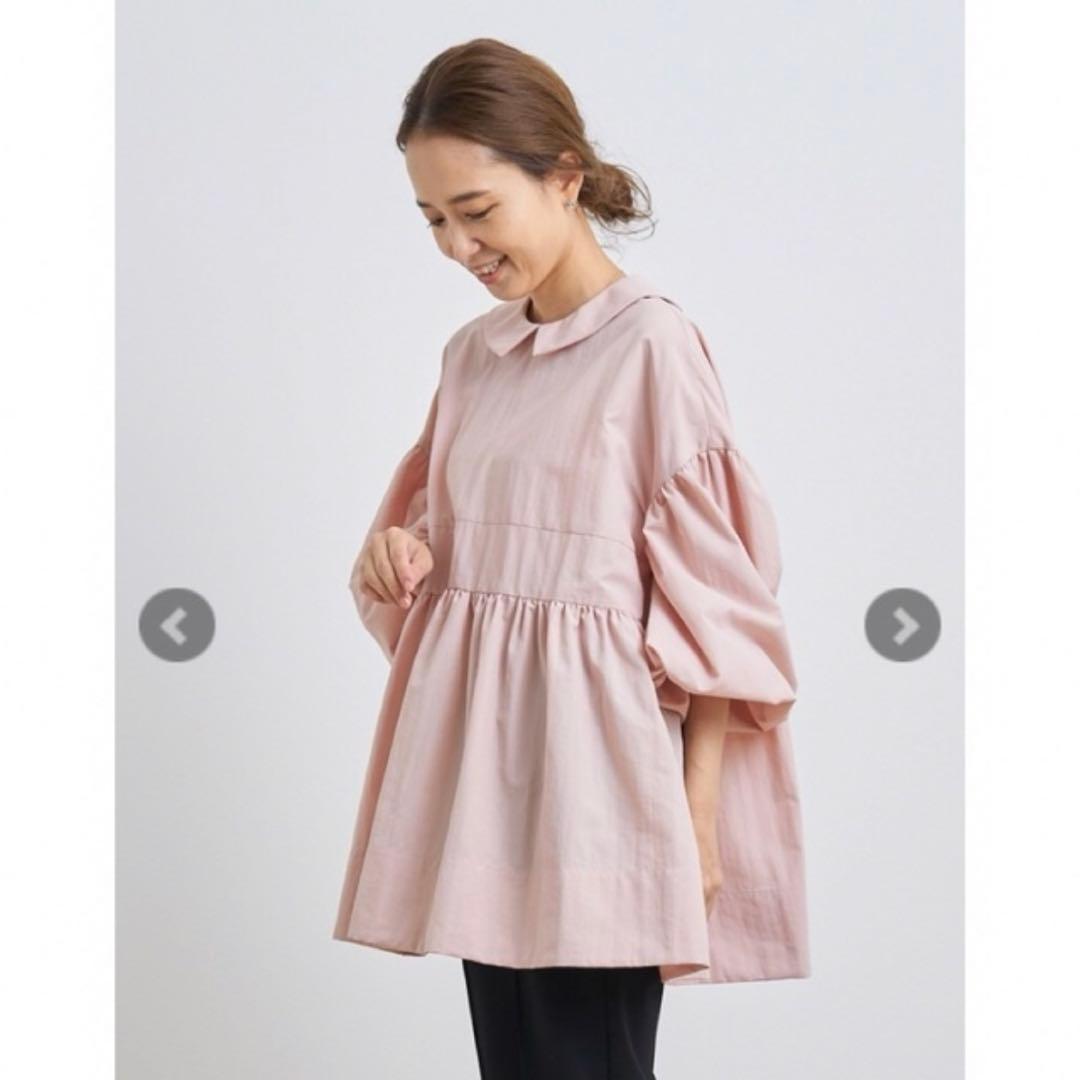 yori フラットカラーティアードブラウス