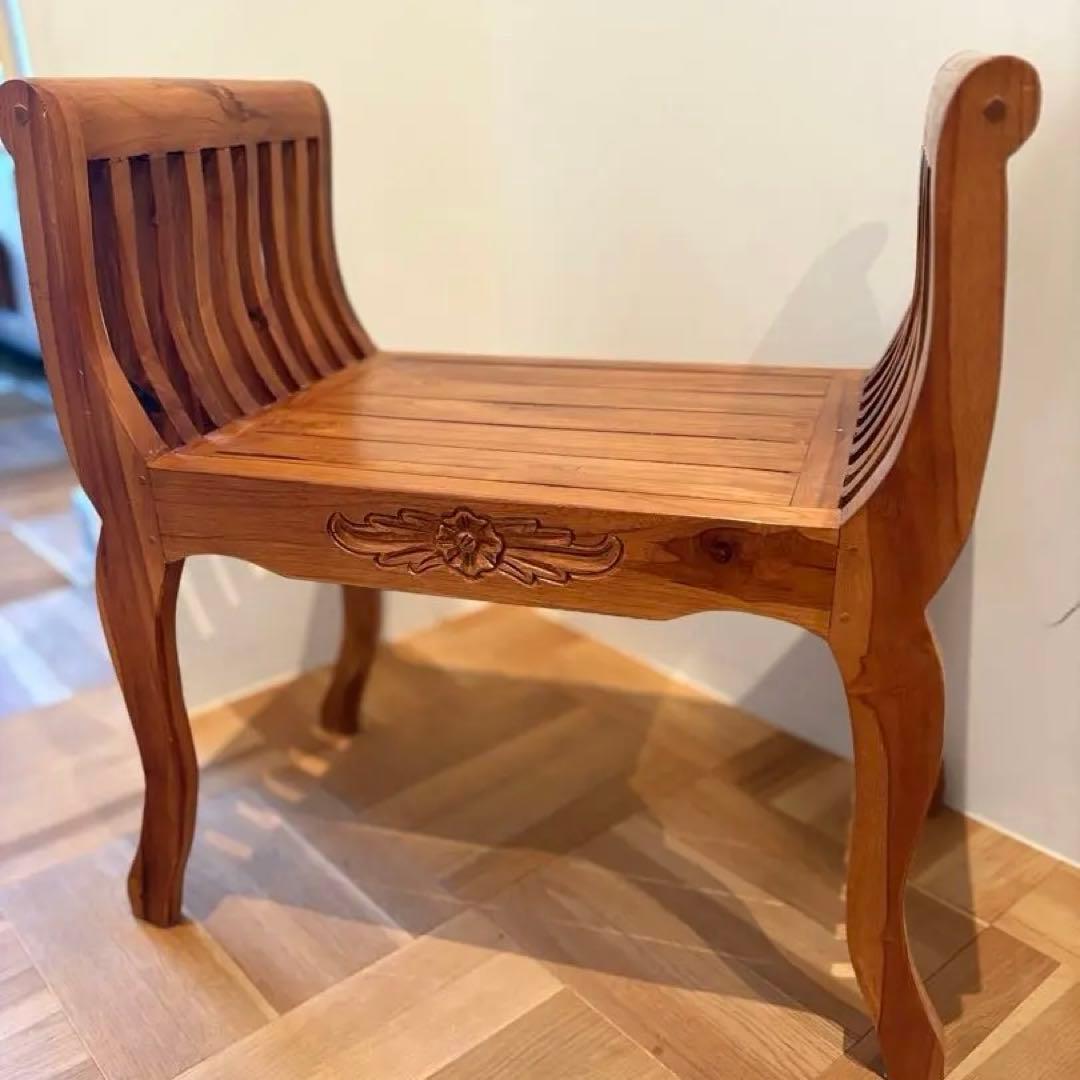チーク無垢材 スツール カルトノチェア 花台 飾り台 価格交渉歓迎