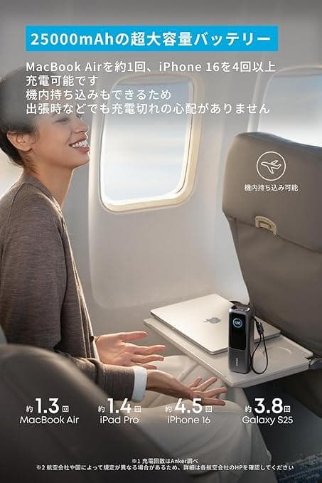 新品未開封 Anker Power Bank 165W出力 25000mAh