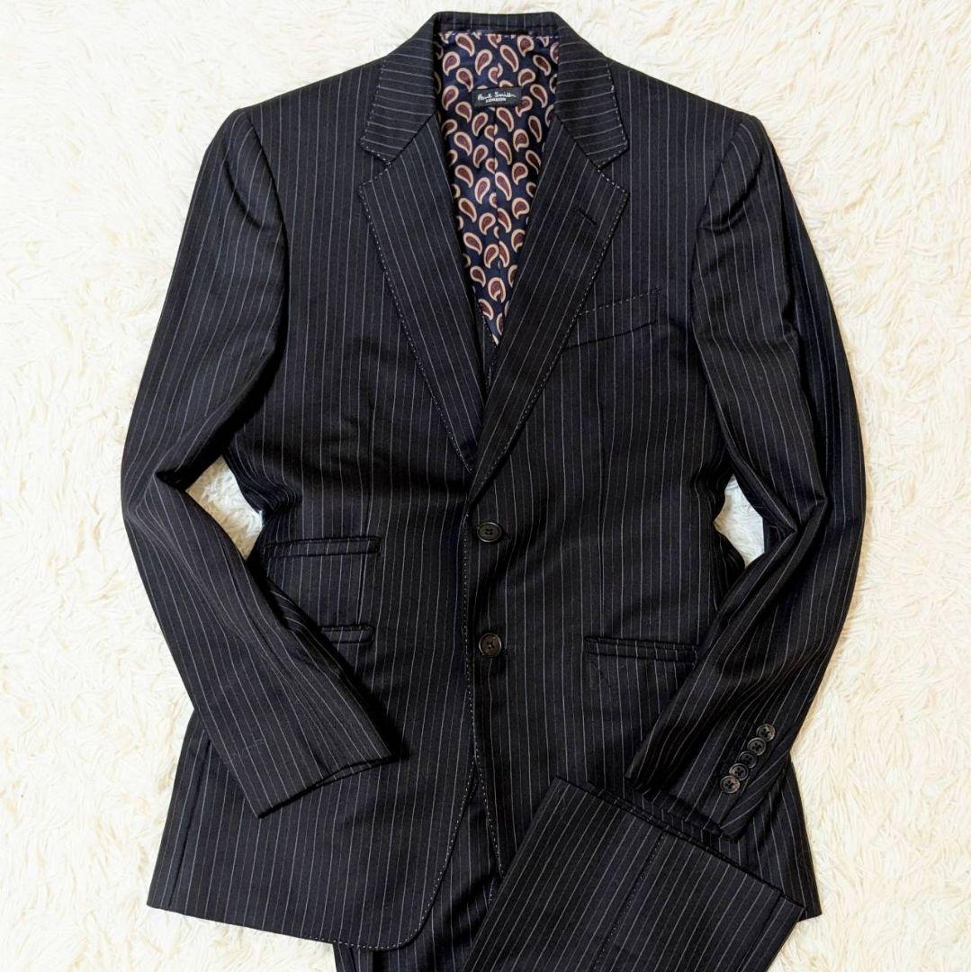 ポールスミス ゼニア スリーピース ペイズリー ストライプ M
