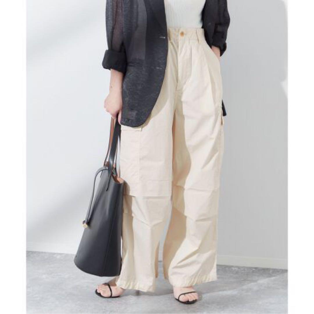 美品＊ジャーナルスタンダードレサージュ スーピマコットンナイロンカーゴパンツ