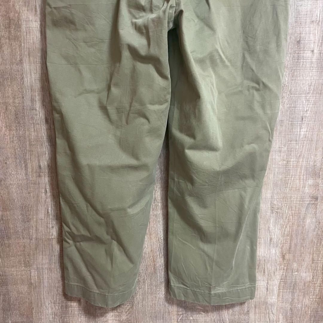 90s ラルフローレン ポロチノ アンドリュー カーキ ツータック 40/32