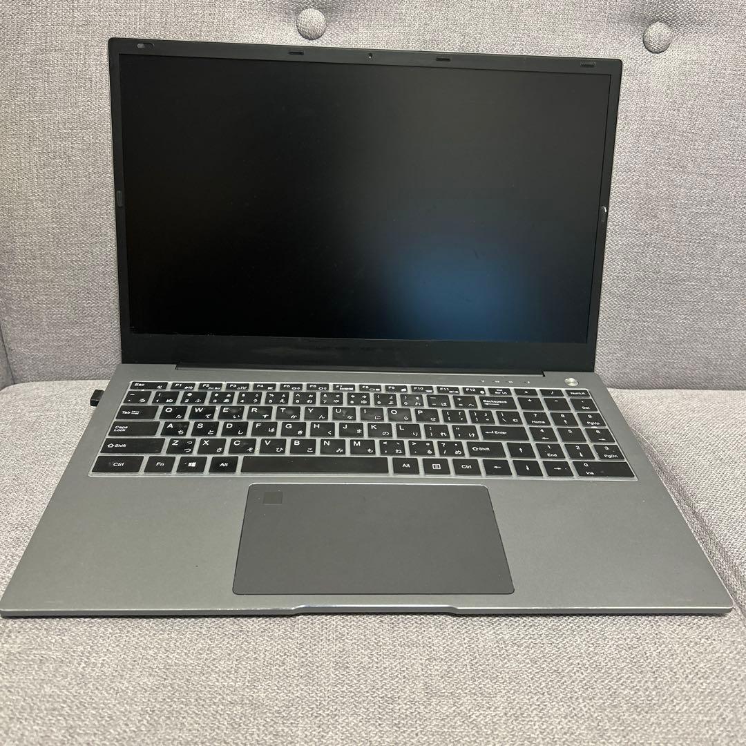 グレーのノートPC、マウス・電源アダプター付き