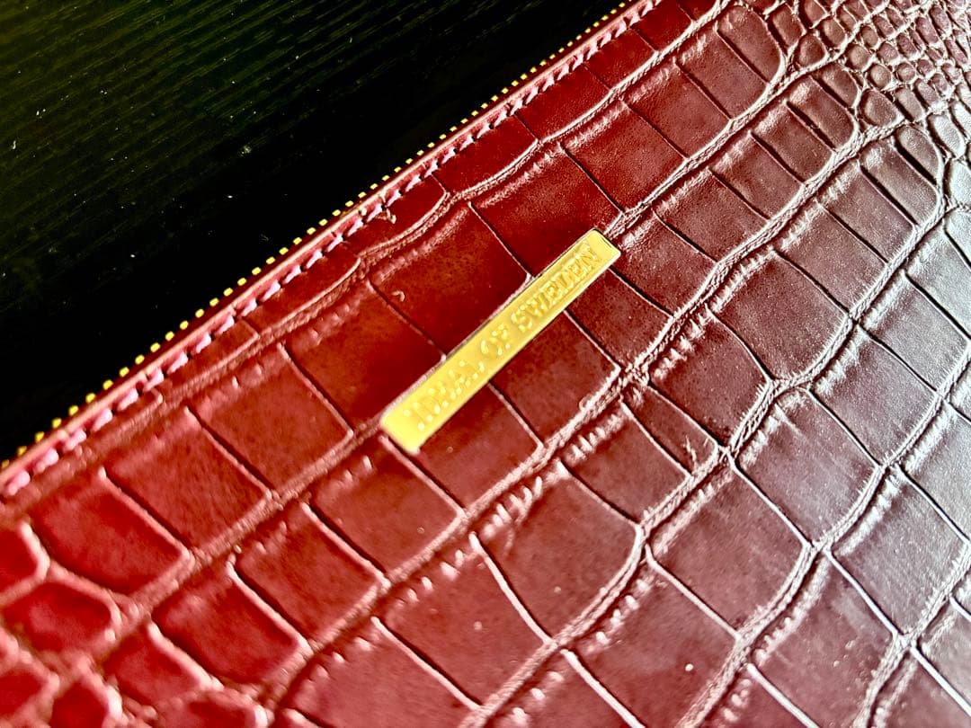 SET⭐︎ バーガンディ クラッチバッグ & iPhone15Pro ケース