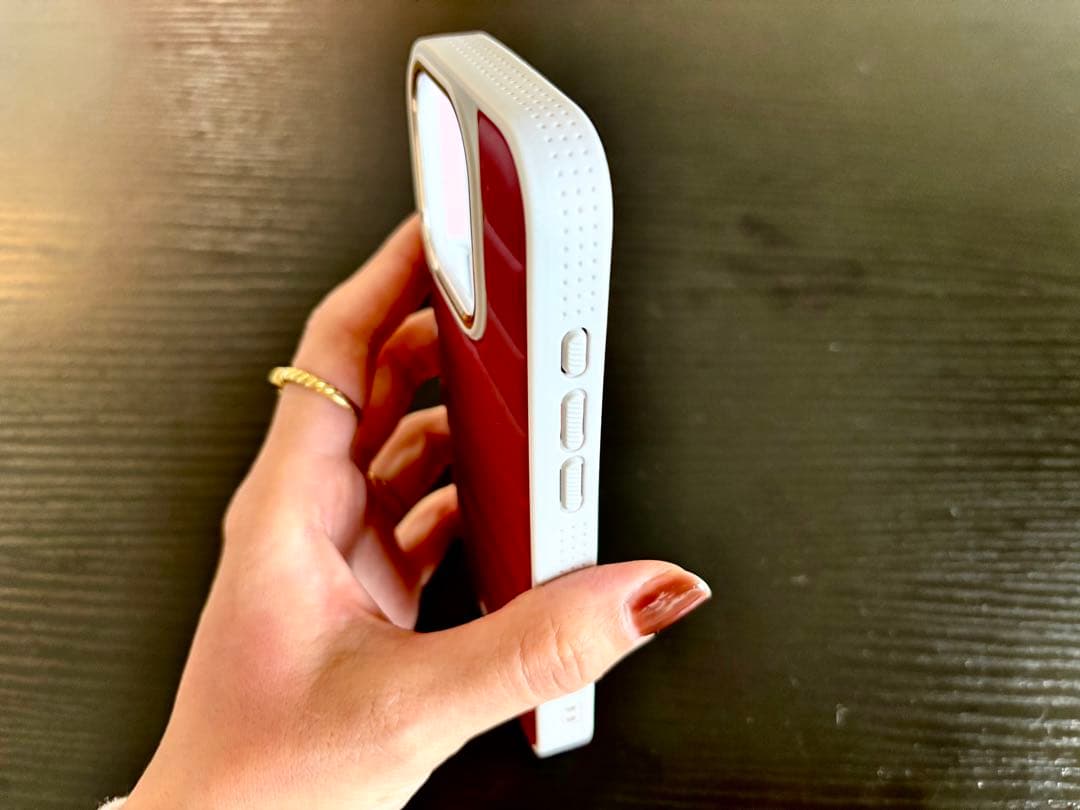 SET⭐︎ バーガンディ クラッチバッグ & iPhone15Pro ケース