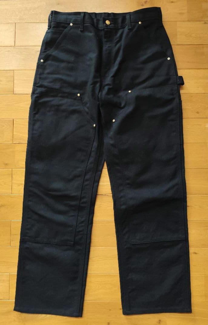 Carhartt ダブルニー USA製 Black W32L32 ワークパンツ