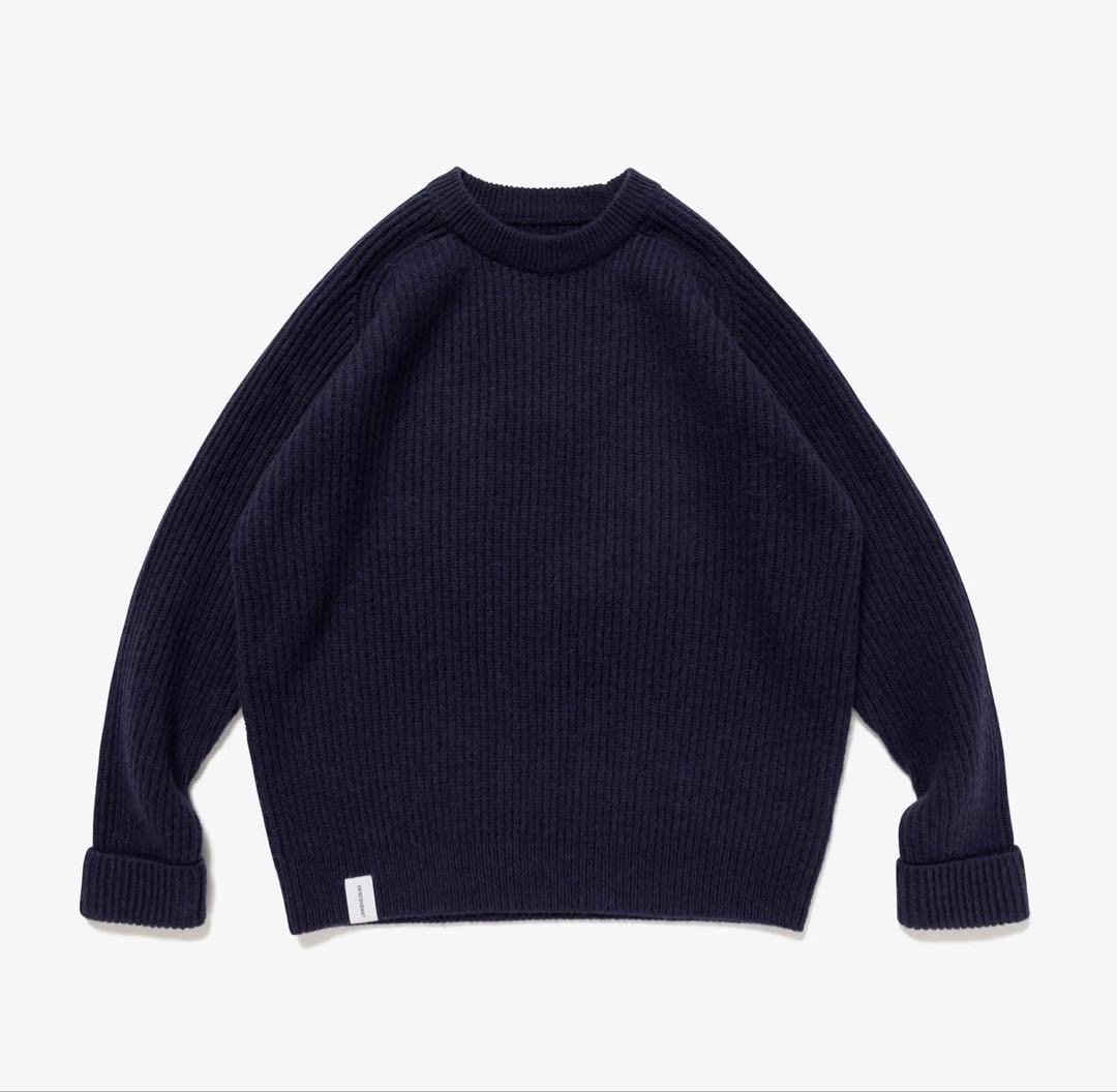 DESCENDANT 25AW CLAM CREW NECK KNIT Sサイズ
