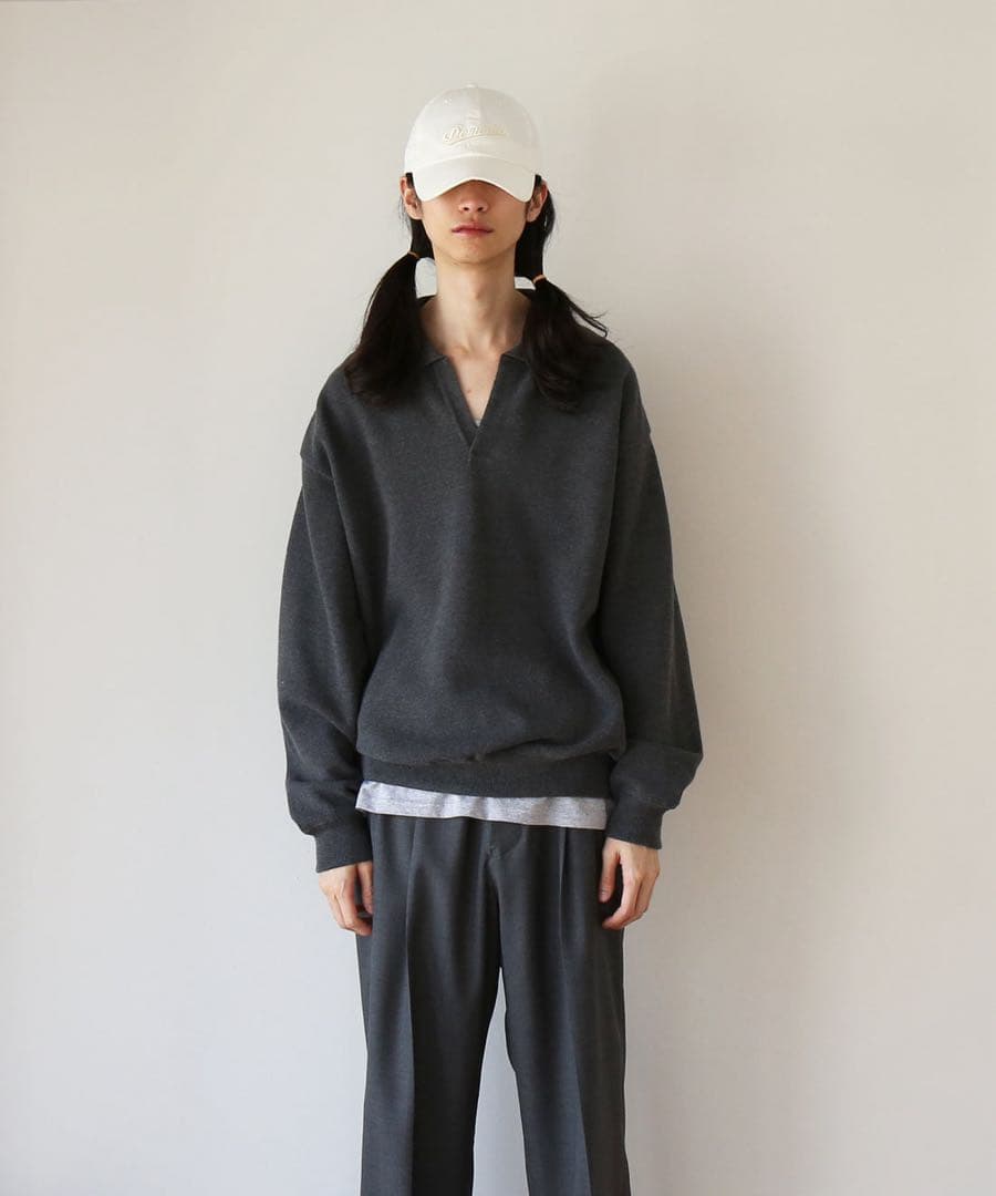 トップス crepuscule Co/ra moss stitch skipper