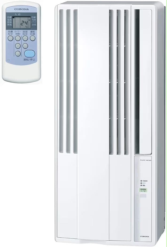 CORONA窓用エアコン ホワイト スリムデザイン